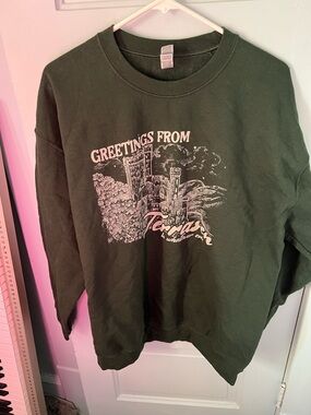 Greetings From Texas Graphic Sweatshirt - Dark Green